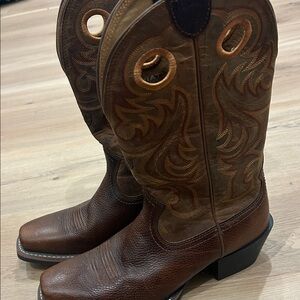 Ariat Brown Square Toe Western Cowboy Boots Style 10014025 Size 9D